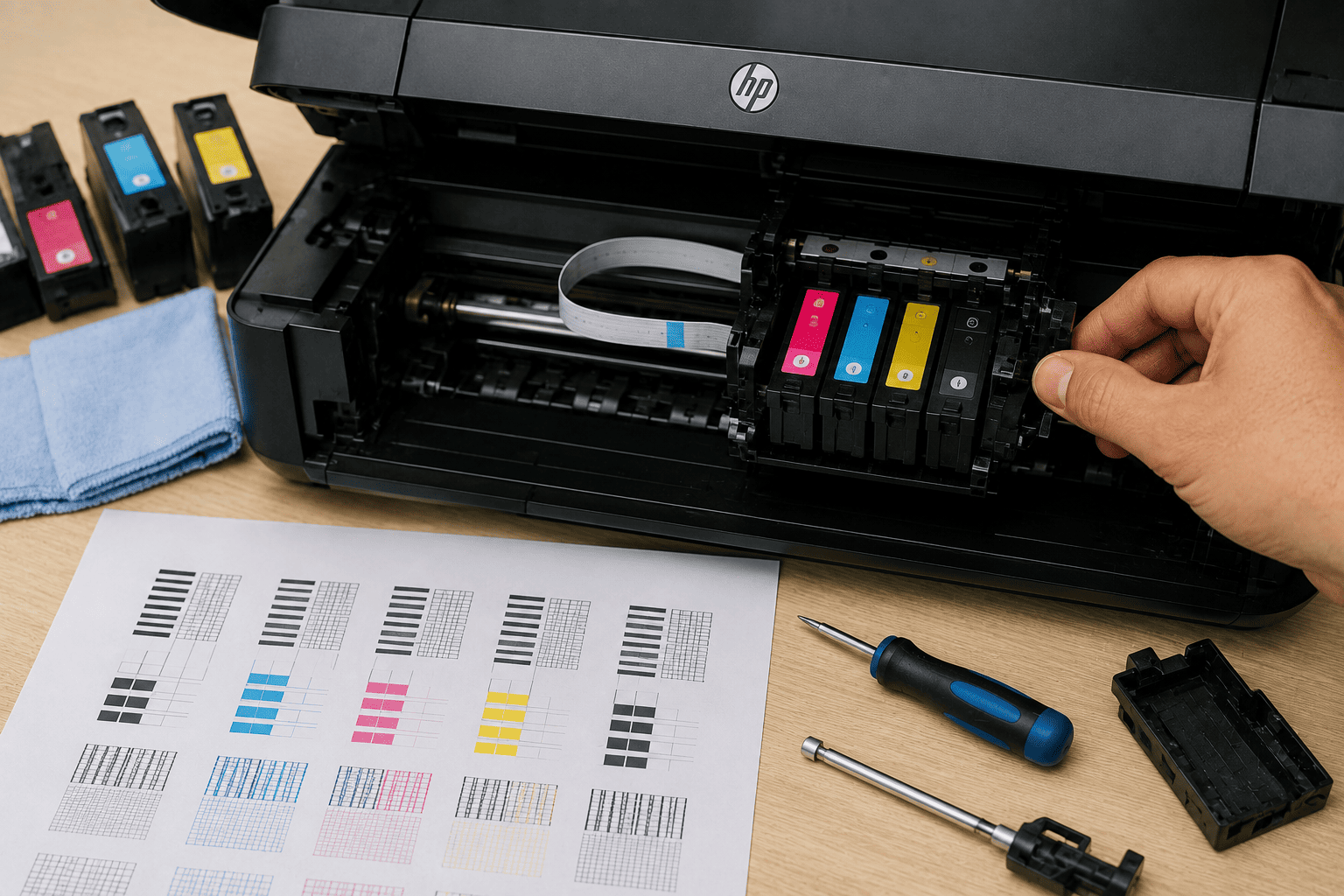 Manually Align Printhead on Older HP Printers Without the Software