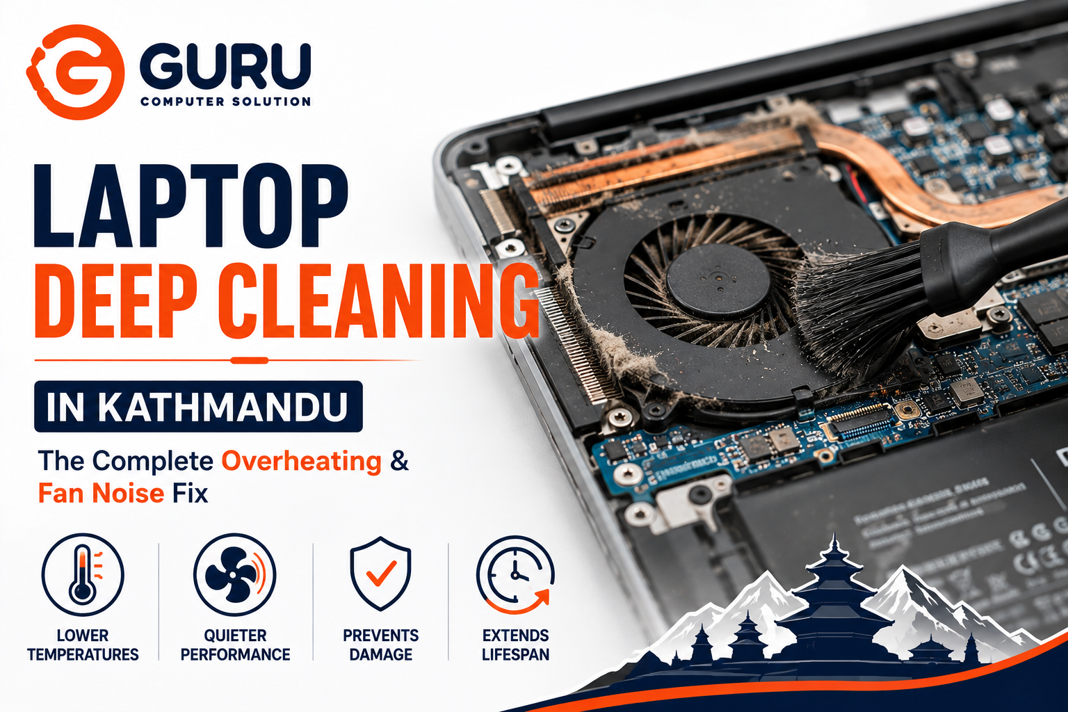 Laptop Deep Cleaning in Kathmandu: The Complete Overheating & Fan Noise Fix