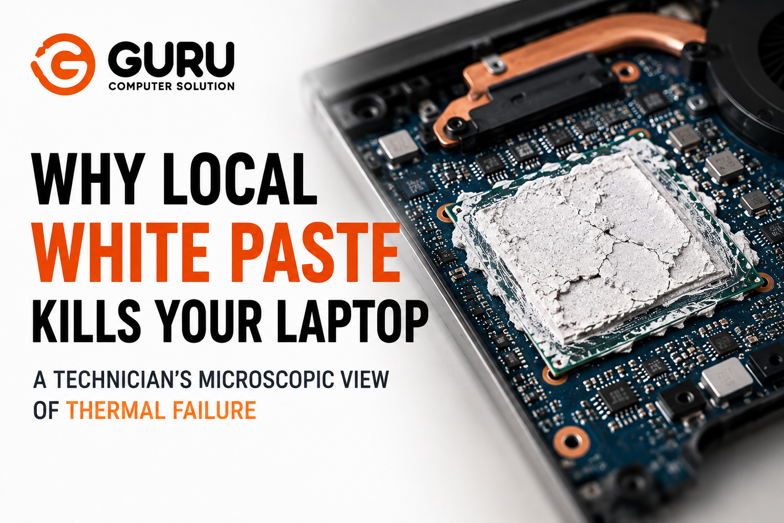 Why Local White Paste Kills Your Laptop: A Technician's Microscopic View of Thermal Failure