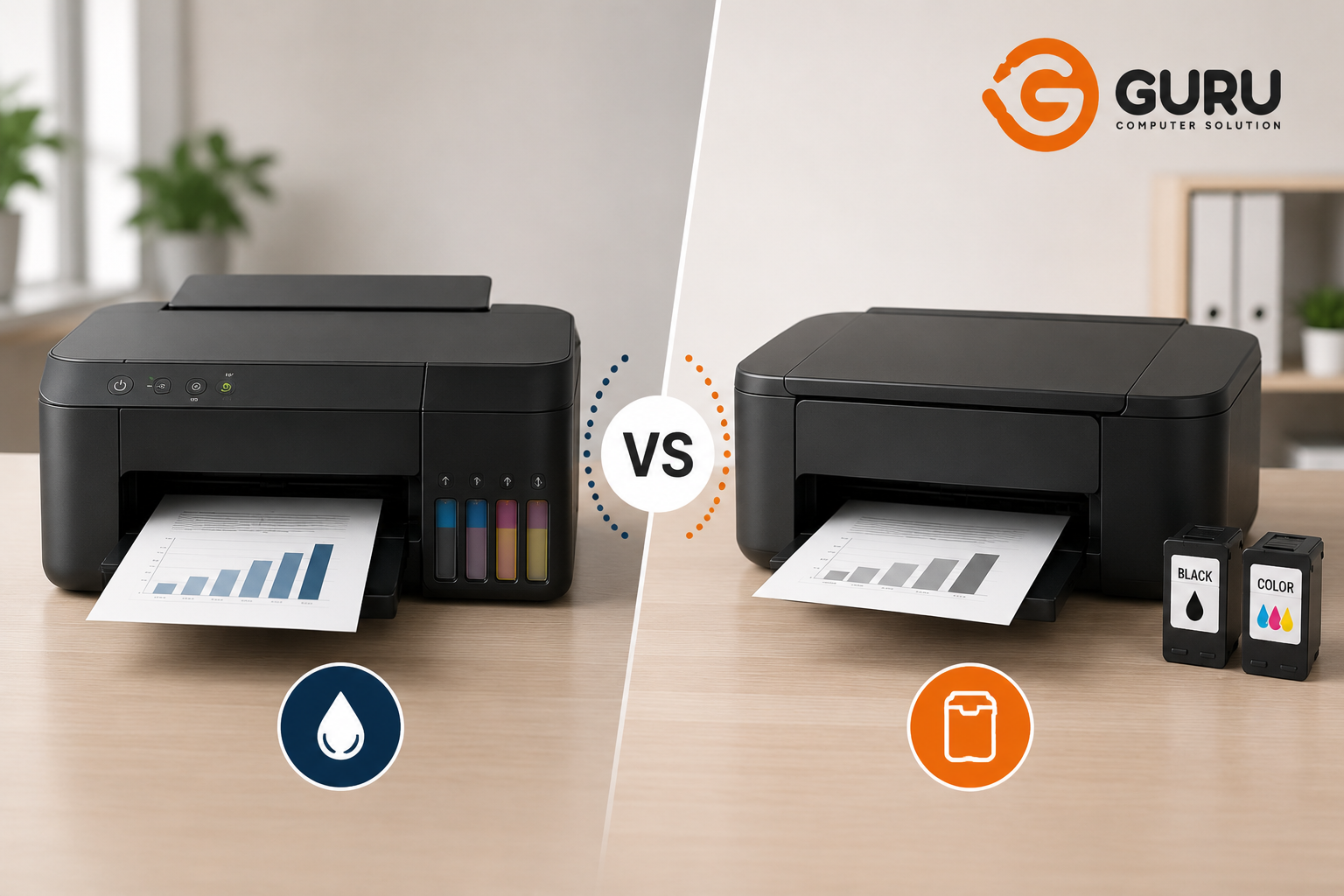 Ink Tank vs Cartridge Printers: Long-Term Repair & Maintenance Costs