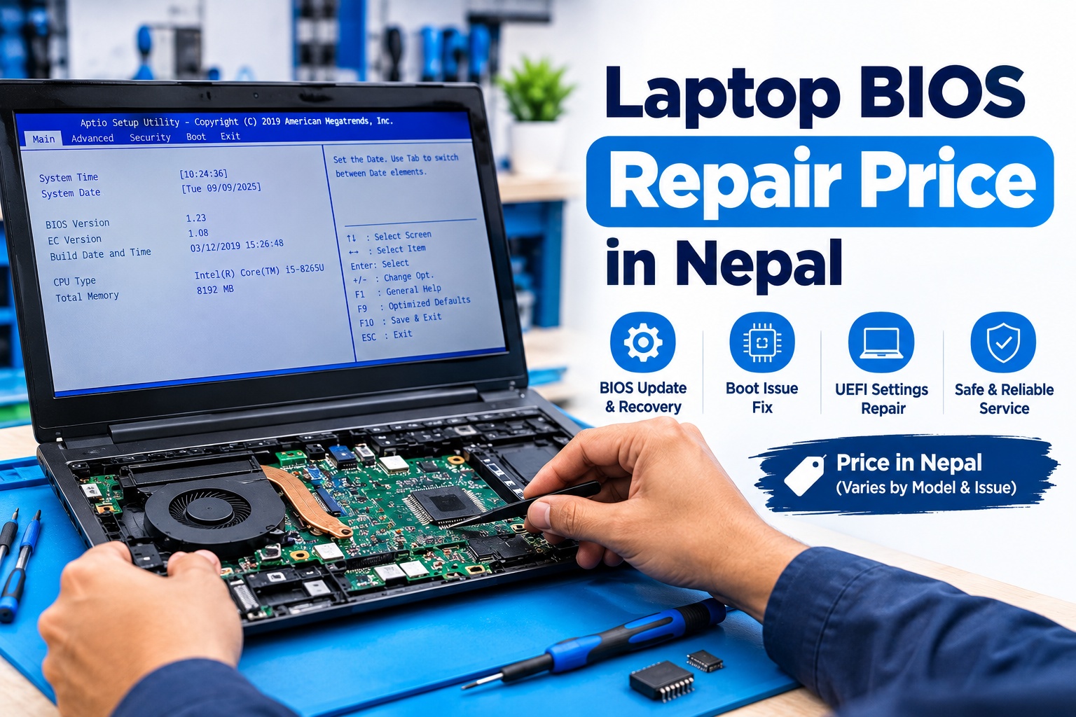Laptop BIOS Repair Price in Nepal