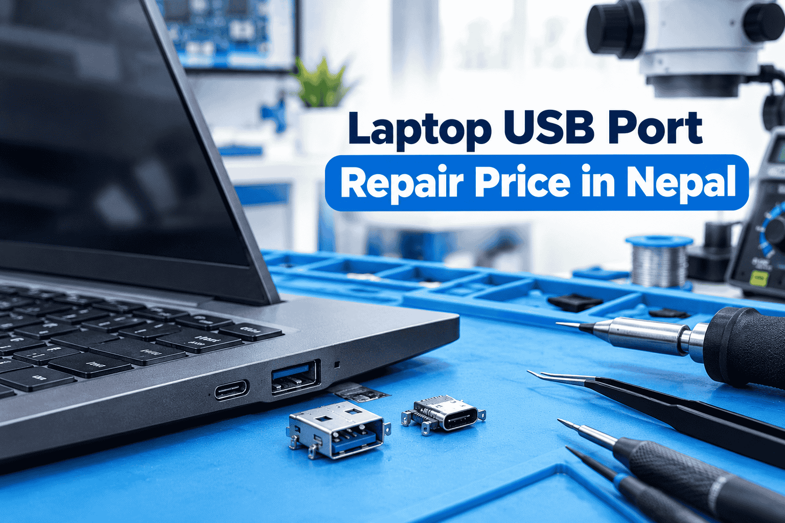 Laptop USB Port Repair Price in Nepal – USB, Type-C & Audio Jack Repair